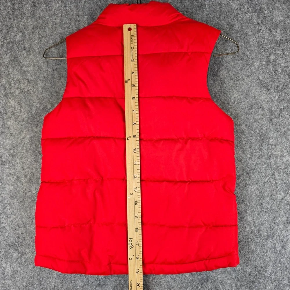 Gymboree Puffer Vest Boys Size S 5-6 Red Quilted Snap Front Outerwear